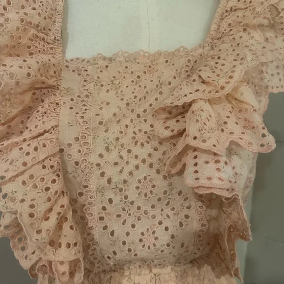 Love Shack Fancy Dora dress pink parfait XS - Picture 4 of 6